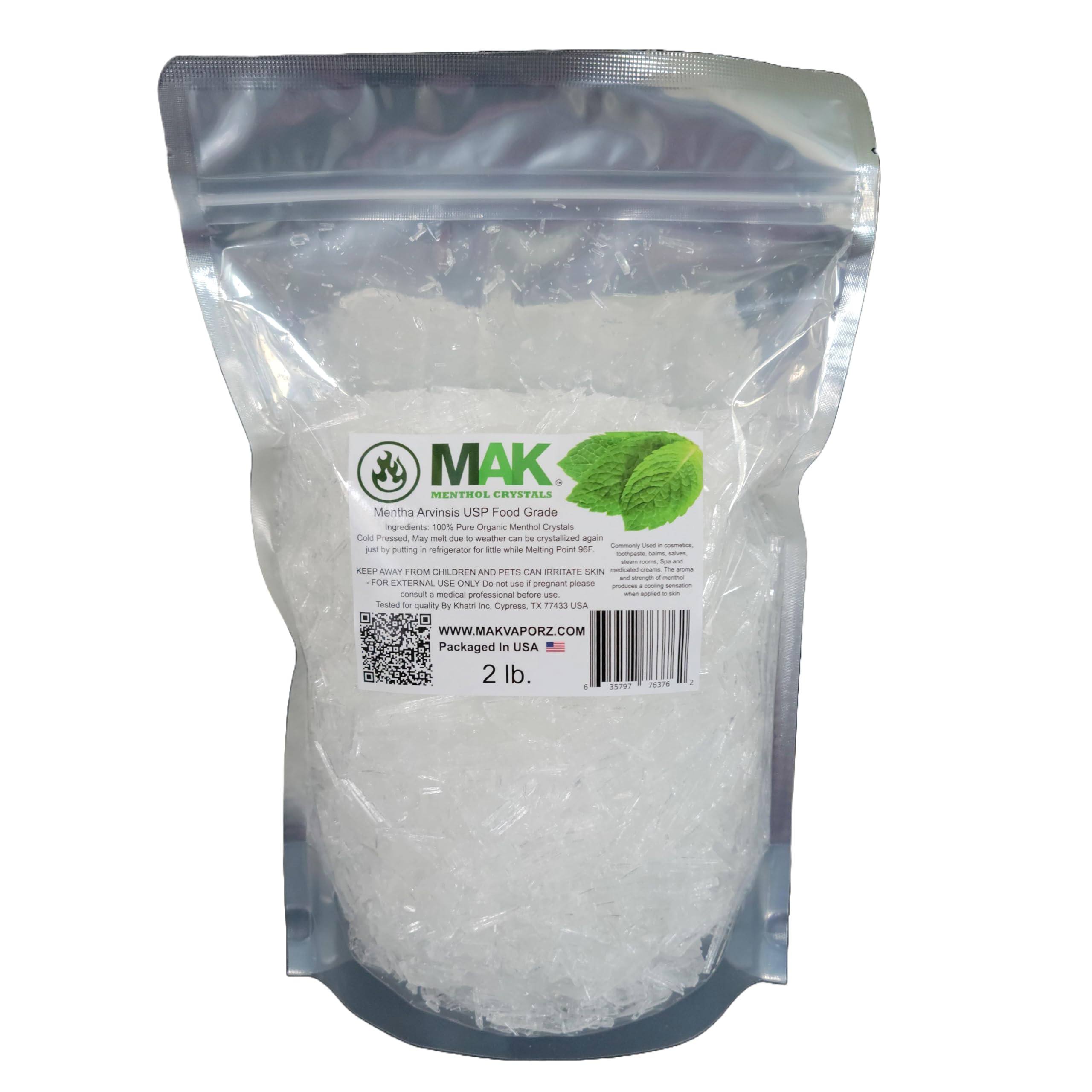 Amazon.com : Mak Menthol Crystals 2 LB - Pure Organic 100% Natural